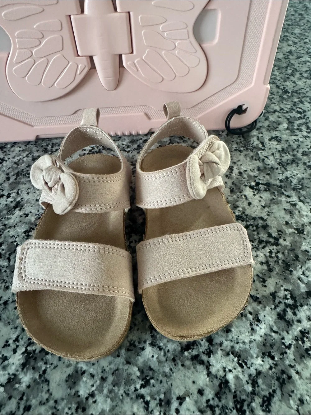 H&M Pink Toddler Bow Strap Sandals